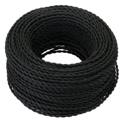 Anshika 3Core Twisted Vintage Coloured 0.75Mm Braided Fabric Flexible Electrical Hight Quality UK Lighting Wire Cable