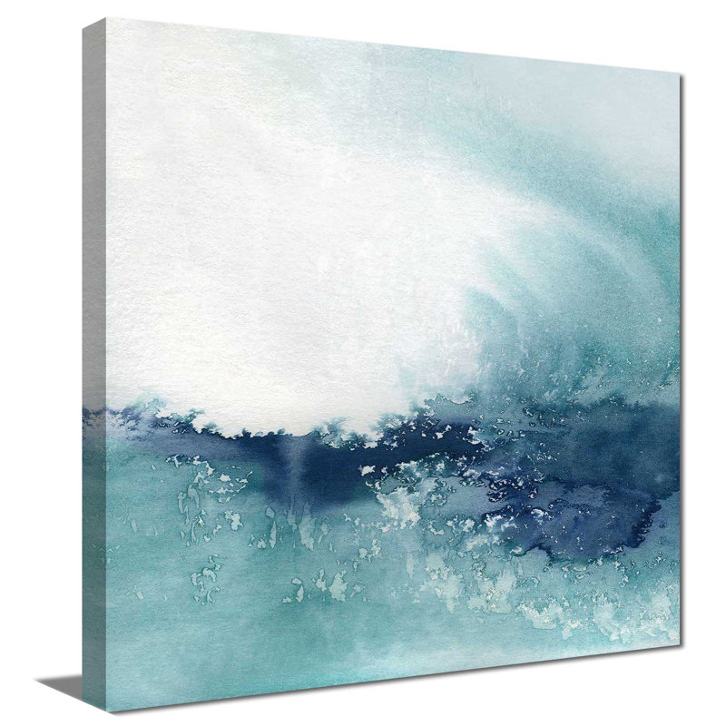 Wispy Waves II par Carol Robinson - Peinture, L 18 po x H 18 po, Toile tendue