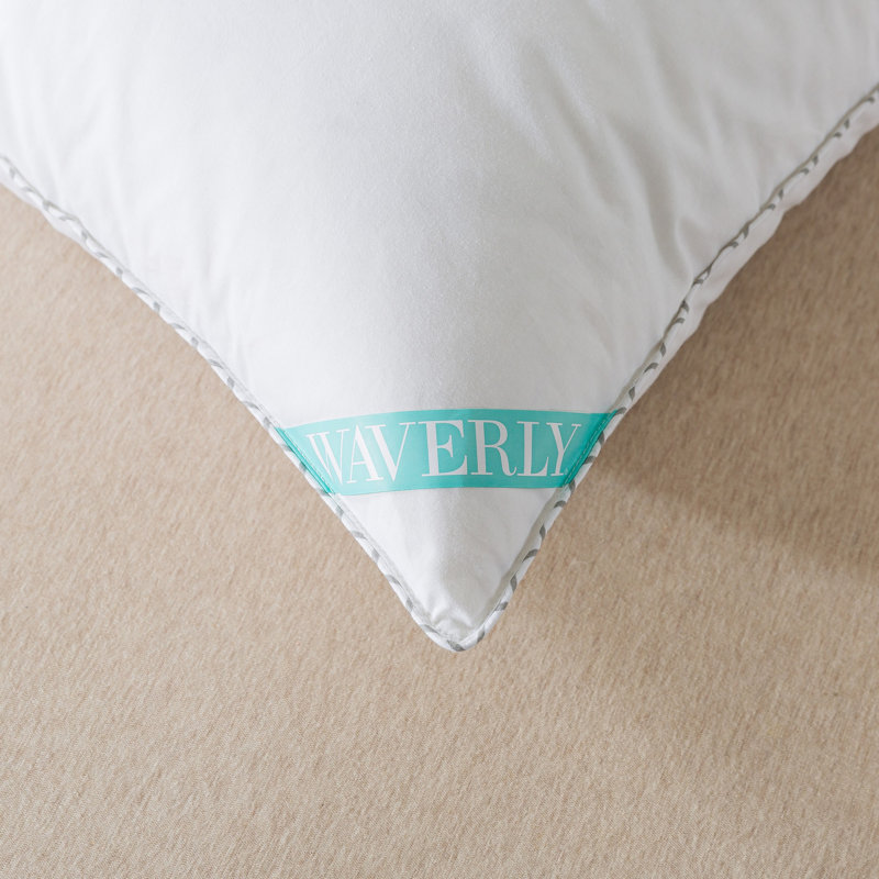 Standard Queen White Duck Down Pillow with 233 Thread Count Cotton