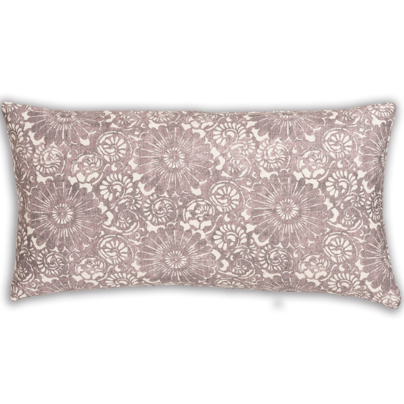 Oreiller en plumes Skywalk, Polyester, Rectangle H 14 po x l 36 po, Fleur de groseille