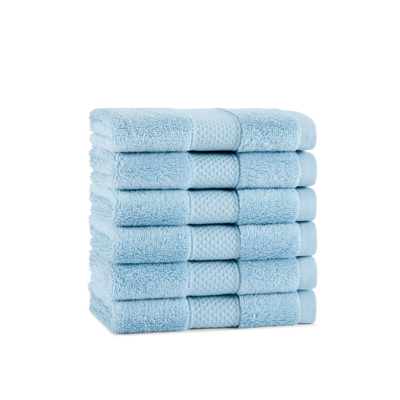 Standard Cotton Washcloth 13x13 (6/Pack), Pool Blue