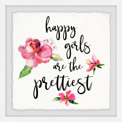 « happy filles is the prettiest ii », reproduction encadrée