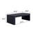 47.6" Modern  Ribbed Coffee Table – Rectangular Low Profile Center Table For Living Room