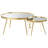 Iulian Refined Finish - Tobey 2-Piece Round Mirror Top Nesting Coffee Table Gold