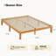 Cadre de lit plateforme en bois de 30 cm (12 pouces), style minimaliste en bois d'hévéa massif, sommier à lattes robuste, aucun sommier tapissier nécessaire-950981303