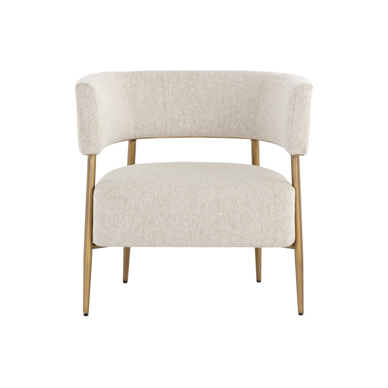 Lounge Chair, Brown Polyester