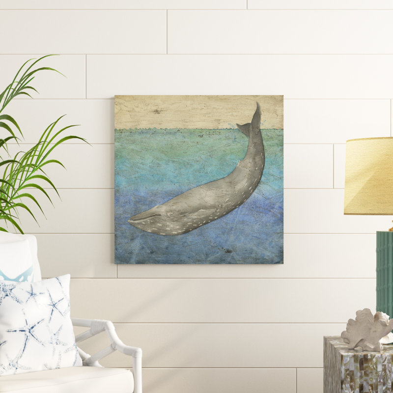 Baleine plongeante I, H 30 po x l 30 po x P 1,25 po