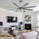 Modern 72" DIY Shade 8-Blade Dimmable Ceiling Fan with LED Lights and Remote, Reversible Ceiling Fan