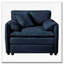 Fauteuil en tissu d'ameublement avec repose-pieds Chenille-1363155563