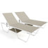 198cm Long Extra-Wide Modern Outdoor Lounge Chair Chaise with Storage Shelf