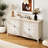Storage Cabinet For Multiple Rooms With 4 Doors, Adjustable Shelves, Classic Wood Grain Frame, Waterproof Body, Thickened Panel And - Tipping Design Modern Unit Doors Shelves Living Dining Spaces,-602493194