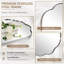  Contemporary Oval Scalloped Bathroom Vanity Wall Mirror | Stainless Steel Frame-1790327654-1793070129