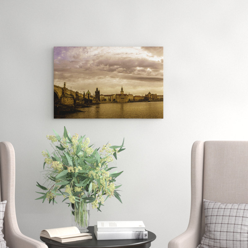 Charles Bridge Prague Photographic - Wrapped Canvas, 50cm H x 76cm W