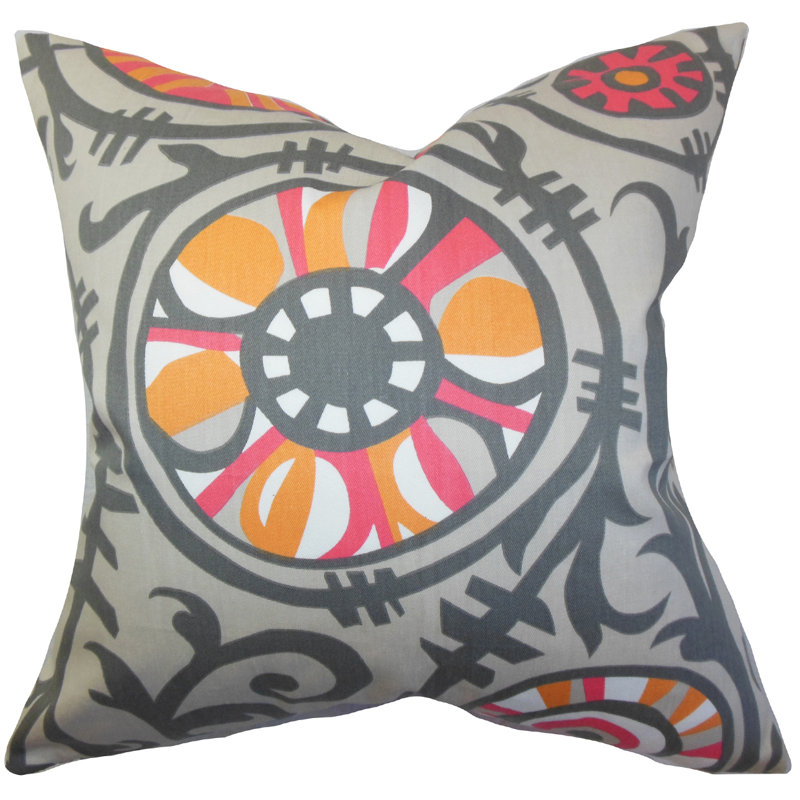 Wickson Square Pillow Cover & Insert, Gray