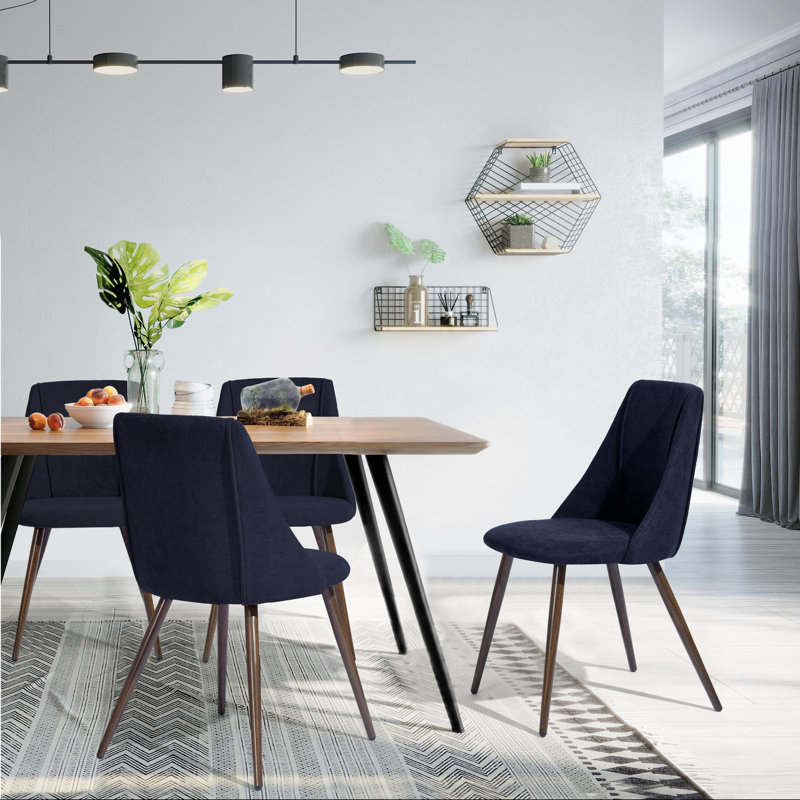 Fetter 47 cm H Side Chair, Blue, Brown