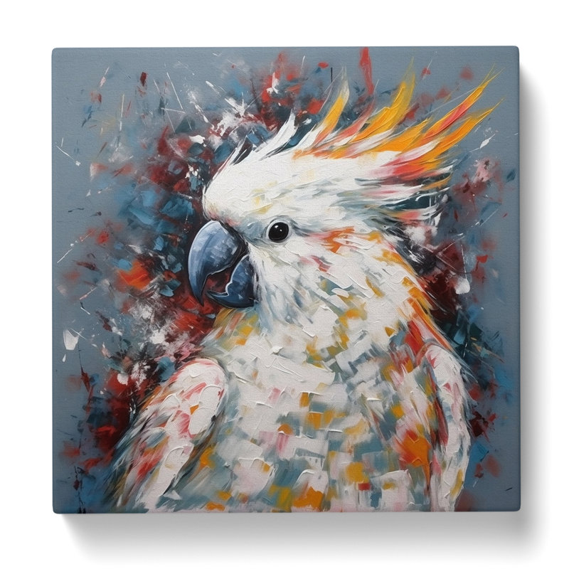 Cockatoo Abstract Expressionism No.1 - Print, 35cm H x 35cm W x 3cm D