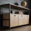 Console Elara de 47 po de largeur avec 3 armoires et rangement ouvert-1090174561-1090174574