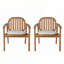 Fauteuil de patio extérieur en bois d'acacia