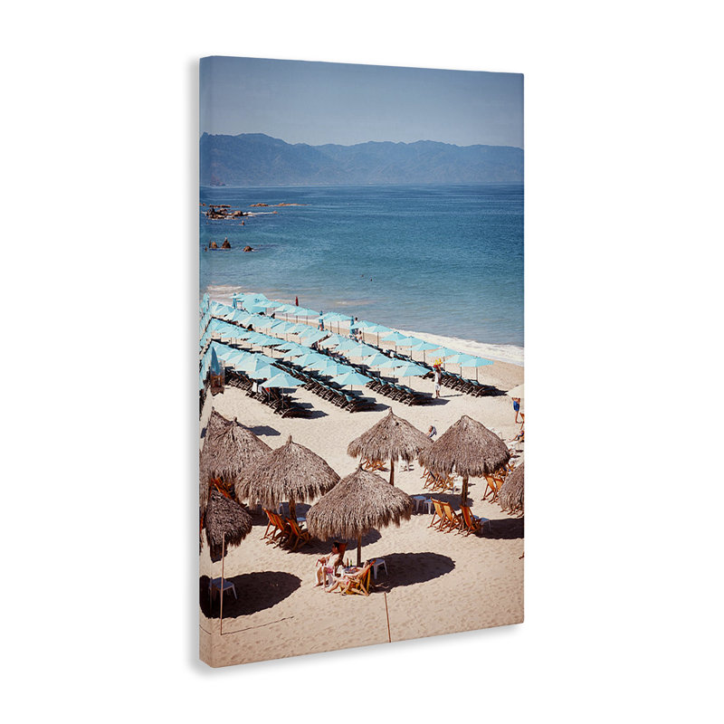 Art mural sur toile Beach Canopies View par Ashley Singleton, H 36 po x l 24 po