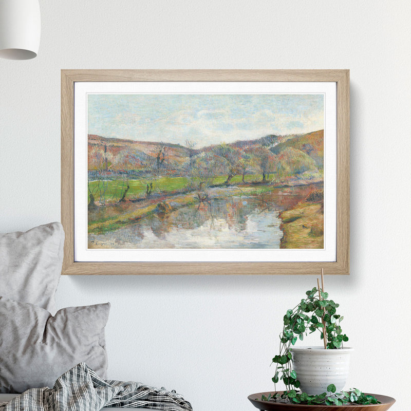 Brittany Landscape by Paul Gauguin - Picture Frame Painting, Oak, 36cm H x 48cm W x 2cm D