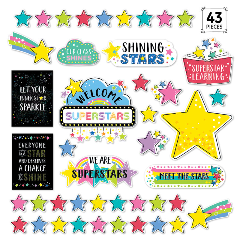 Ensemble de babillards lumineux Creative Teaching Press Shine, 43 pièces