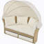 Ensemble de mobilier d'extérieur en rotin double