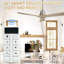 Ventilateur de plafond en bois massif intelligent à 3 pales de 52 po Kemp sans lumière, nickel sable et beige-11215660