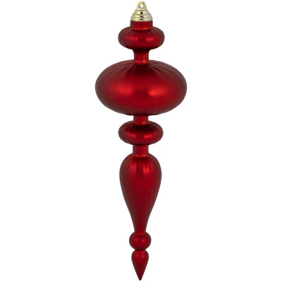 Commercial Size Shatterproof Finial Christmas Ornaments - 14" - Set Of 4