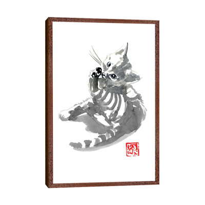 Washing Kitty by Péchane - Painting on Canvas