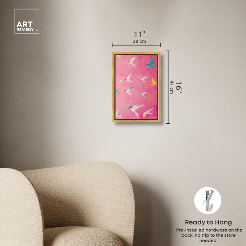 «Soaring Sorbet Canvas Natures» par Art Remedy, H 16 po x l 11 po, Floater Frame, Doré