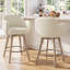 Tabourets de bar pivotants en chenille avec accoudoirs-382132036
