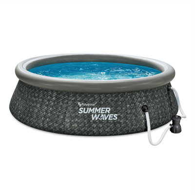 Summer Waves Quick Set 10' x 30" Inflatable Above Ground Swimming Pool with Pump