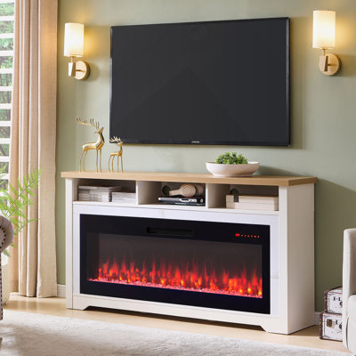 Meuble télé avec foyer électrique pour téléviseur de 70 po ou moins
