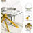 51" Glass Dining Table Set for 4, Modern Dining Room Table Set for 4, X-Shape Pedestal Glass Table with 4pcs Dining Chairs, 5 Piece Dining Set for Dining Living Room-114316192-114316196