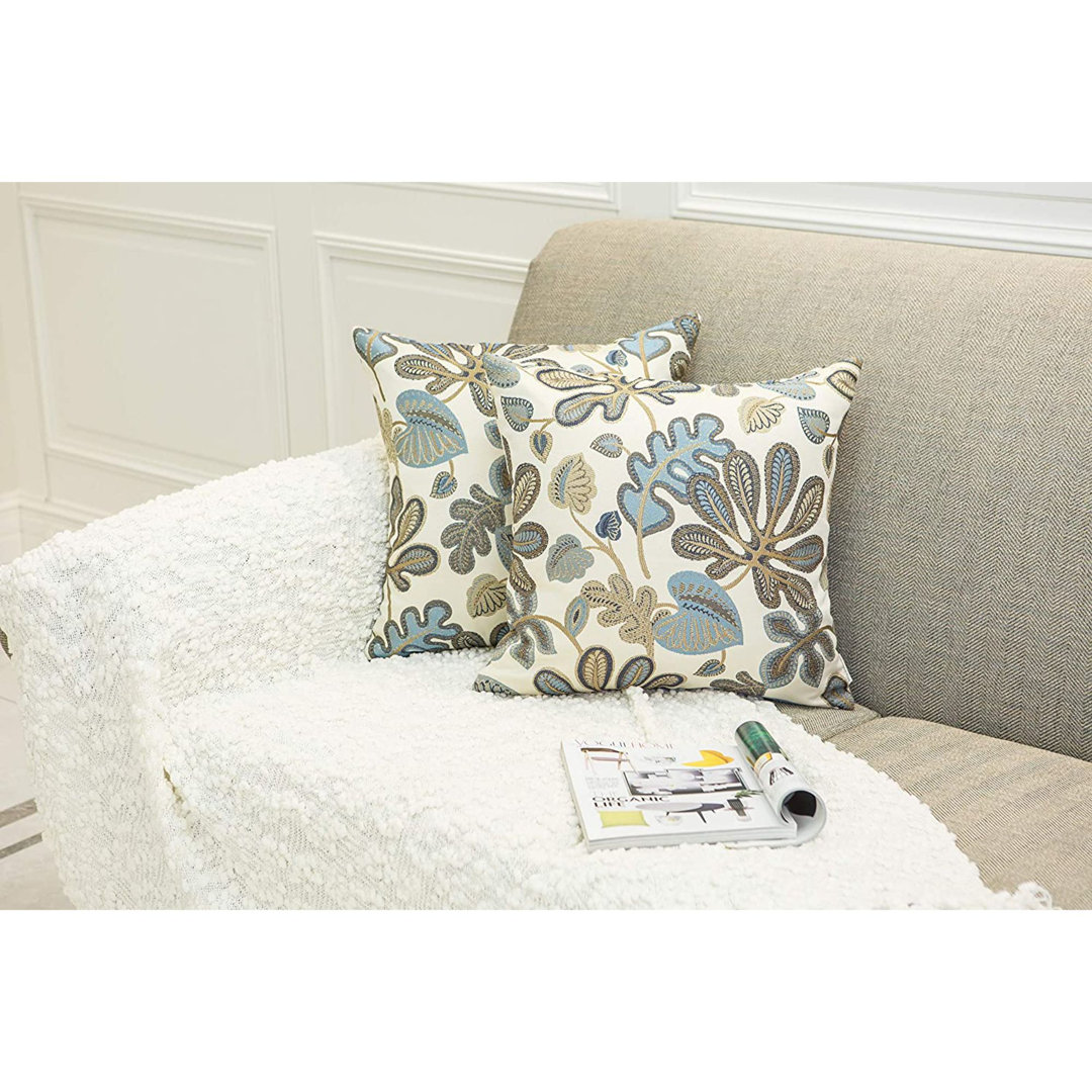  Cotton blend Throw Square Indoor/Outdoor Pillow Cover ToccoLeggero 