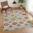 Machine Washable Indoor/Outdoor Chantille ACN2288 Damask Rug-1612617272
