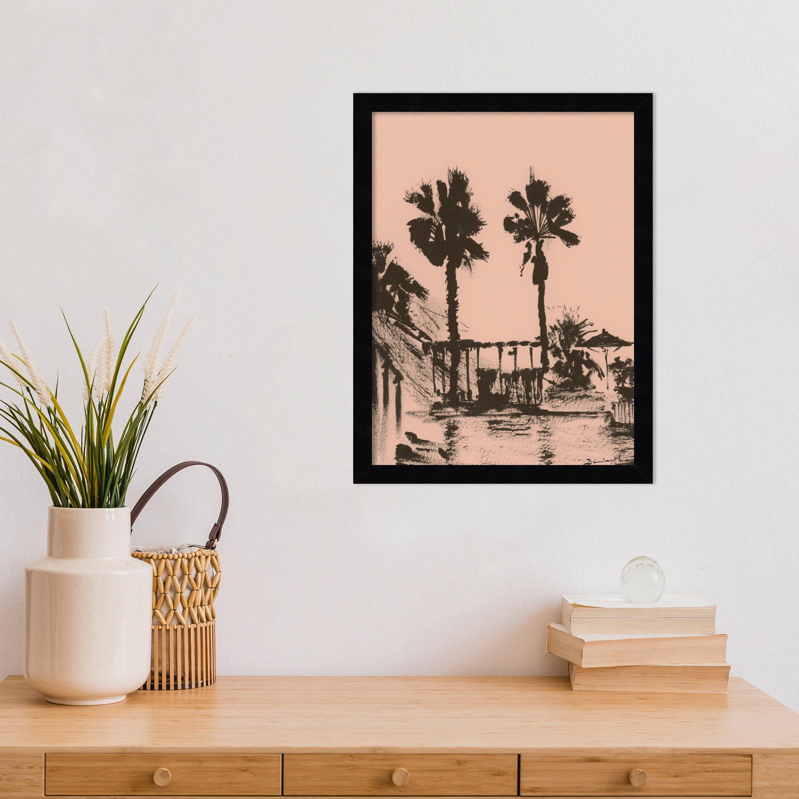 Holiday Print by Dan Hobday, Black, 17" H x 13" W