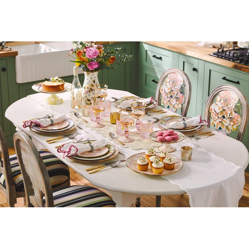 Rosy English Garden Enamel Salad/Dessert Plate