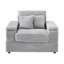 Canapé simple 42,52 po en velours côtelé gris-549283839