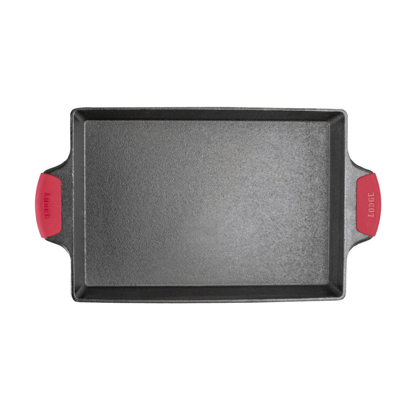 Black Non-Stick Cast Iron Rectangular Casserole with Silicone Handles
