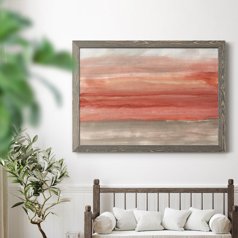 Oasis Sky - Peinture sur toile encadrée, Gris, H 37,5 po x l 27,5 po x P 1,5 po