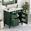 Meuble-lavabo de 36 po avec lavabo supérieur, armoire de rangement moderne avec 2 tiroirs et un tiroir basculant-110090384