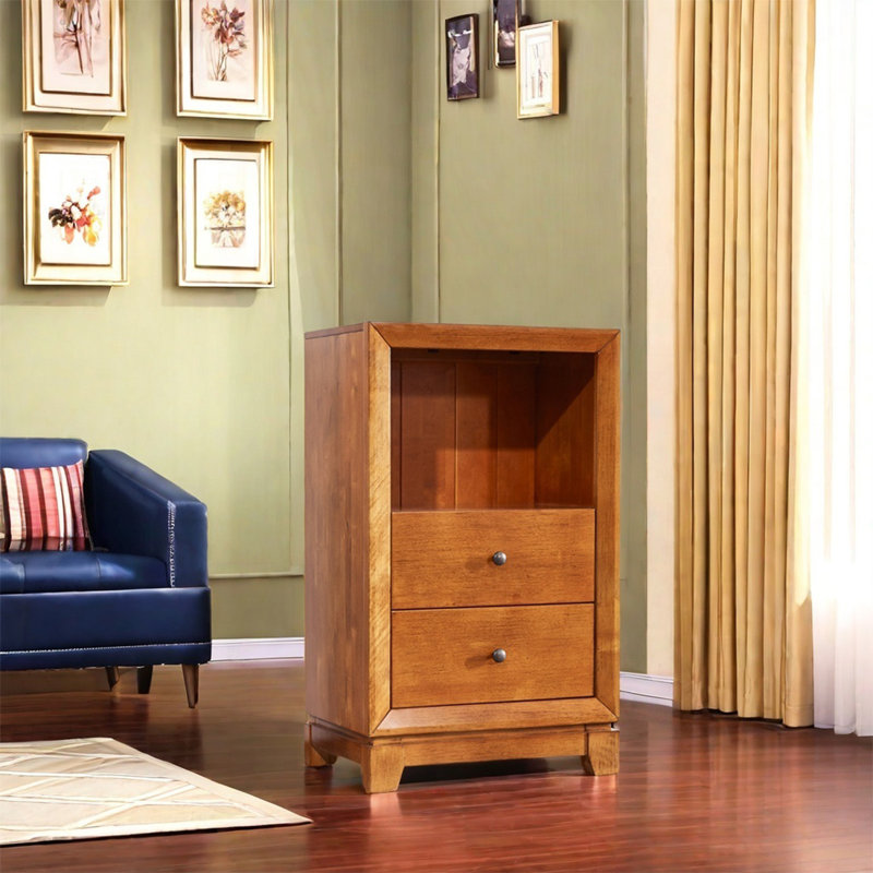 Armoire ouverte avec tiroirs