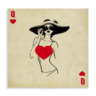 Queen of Hearts Black Tablecloth | Indoor/Outdoor Home Decor