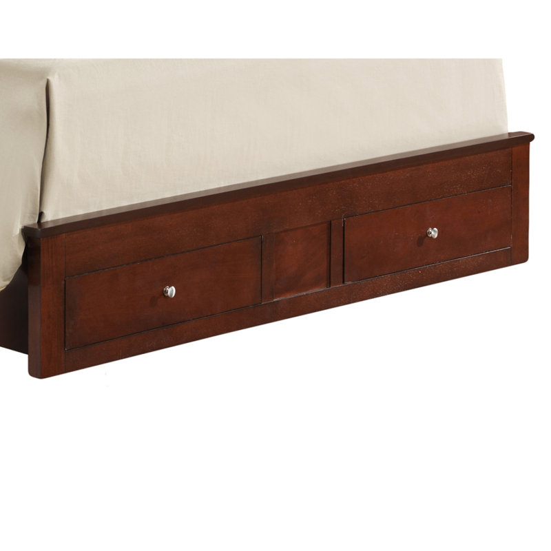 Transitional Cherry Full Storage Bed
