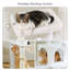 Tour pour chat d'intérieur à plusieurs niveaux de 56,3 po avec grand hamac, poteaux à griffer, condo confortable et perchoir supérieur-1298576927