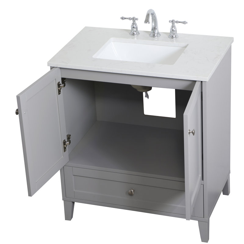 Ensemble de meuble-lavabo simple 30 po Selma, Gris