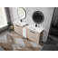 Meuble-lavabo autoportant de 84 po avec lavabo en céramique et portes à fermeture douce Barrett