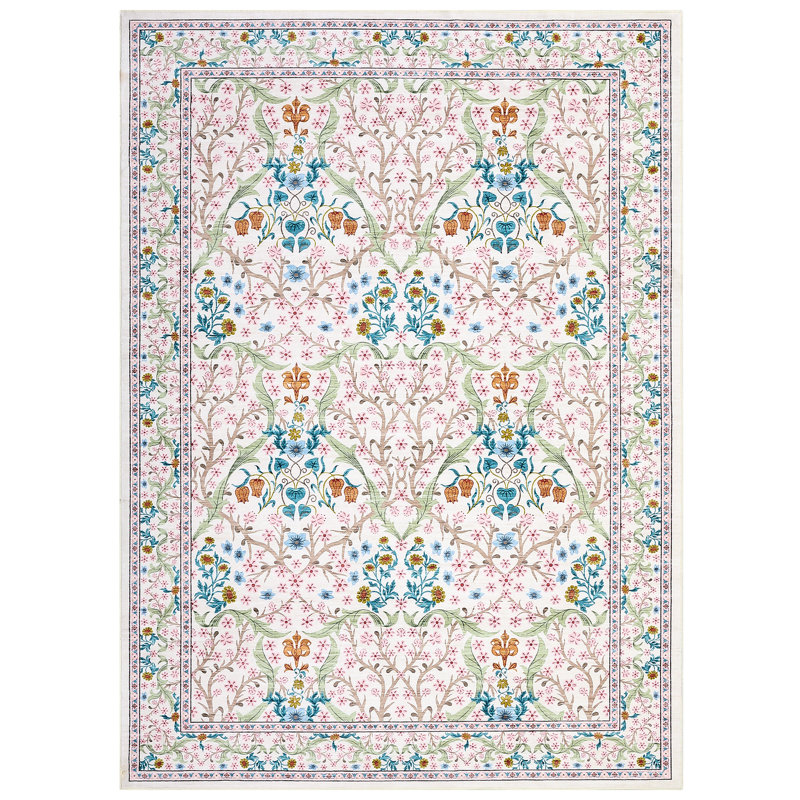 Machine Washable Rug Non Slip Non Shedding Rug Foldable Indoor Carpet for Living Room Bedroom Playroom Dorm Home Office, Pink