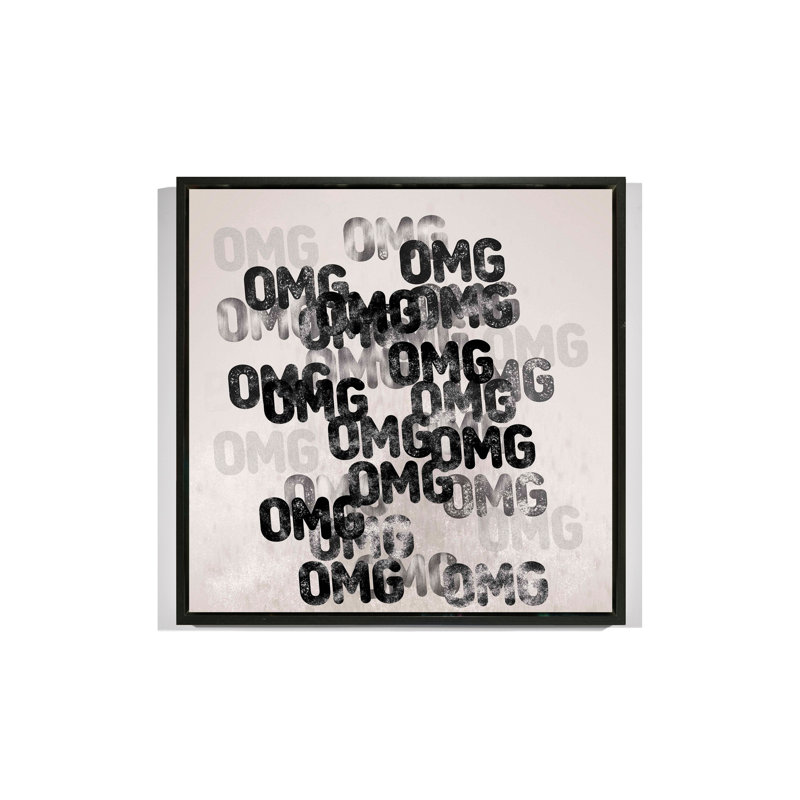 OMG, Black Floater Framed, 51" H x 51" W